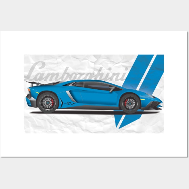 Lambo T-Shirt 1 Wall Art by Rod7